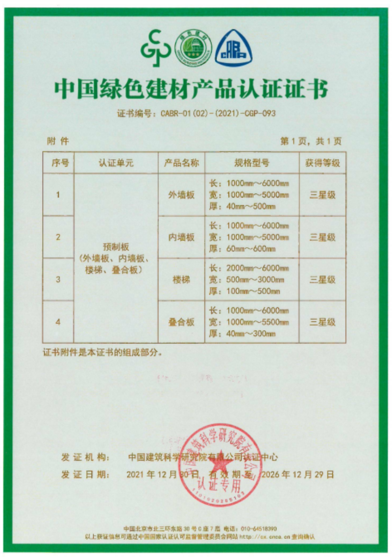 榮華建科順利通過山東省首批裝配式 建筑預(yù)制構(gòu)件綠色建材三星級(jí)認(rèn)證(圖2) 榮華建科順利通過山東省首批裝配式 建筑預(yù)制構(gòu)件綠色建材三星級(jí)認(rèn)證(圖2)